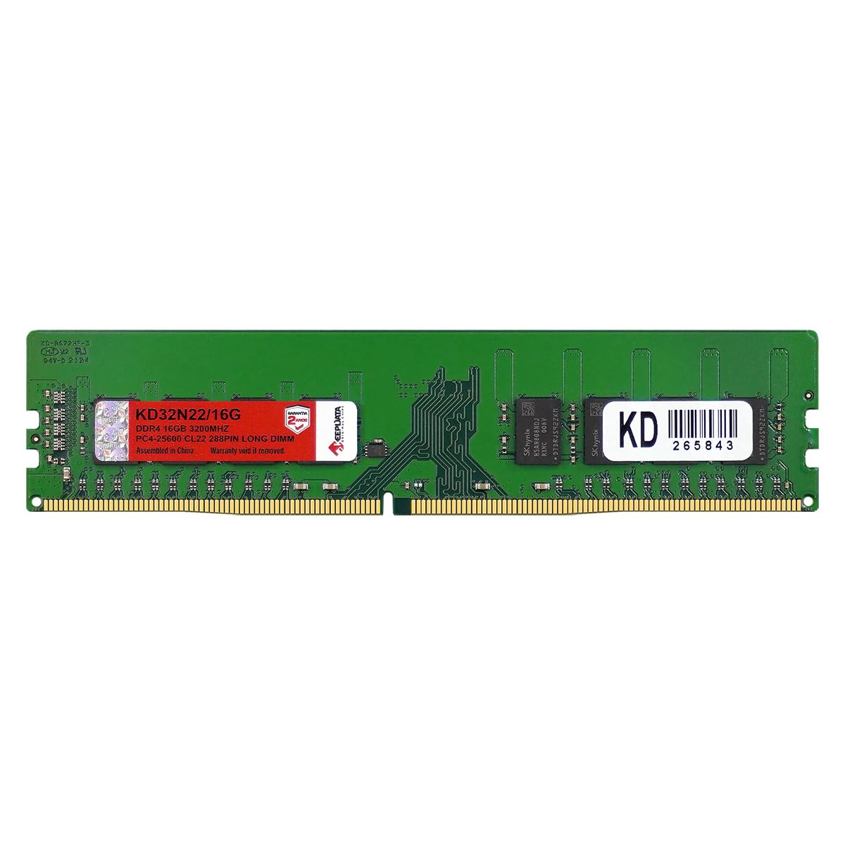 Memória Ram Para Desktop Ddr4 16gb 3200mhz Keepdata Kd32n22/16g